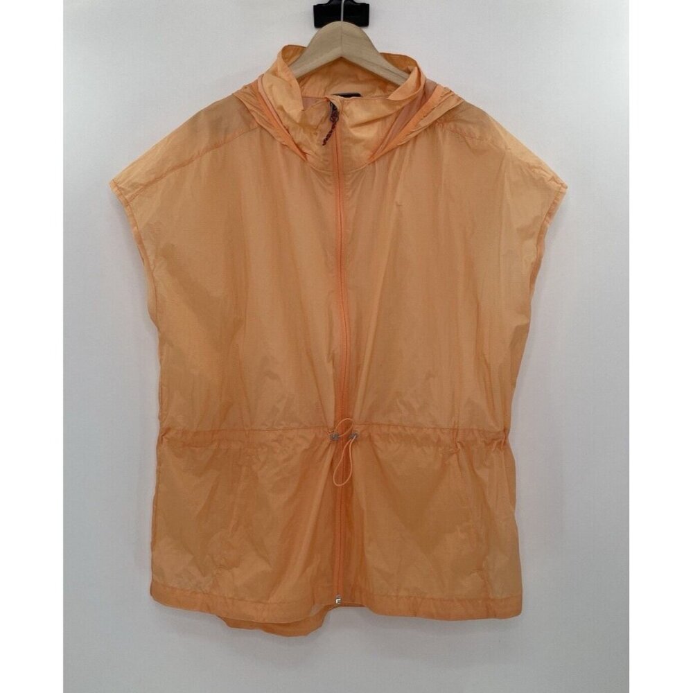 Columbia Women’s Orange 100% Nylon Sheer Jacket Sleeveless Size XL Activewear